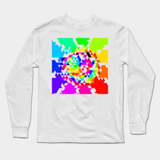 Geometric Color Wheel Long Sleeve T-Shirt